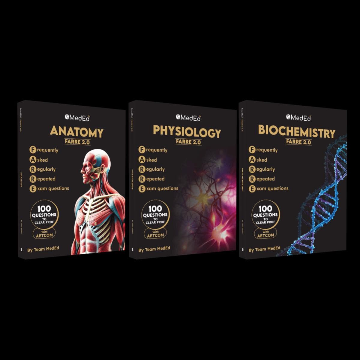 PW FARRE for 1st Year MBBS | Combo Set of 3 Books (Anatomy, Physiology & Biochemistry) | Frequently Asked Regularly Repeated Exam Questions